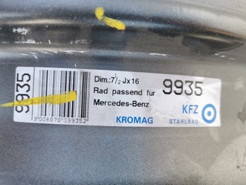 4× DISK OCELOVÝ KFZ 9935 7.5" X 16" 5X112 ET 46