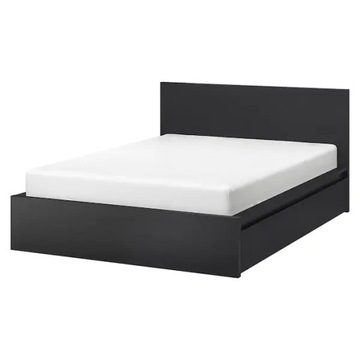 IKEA MALM Rama łóżka z 2 pojemnikami wenge 140x200