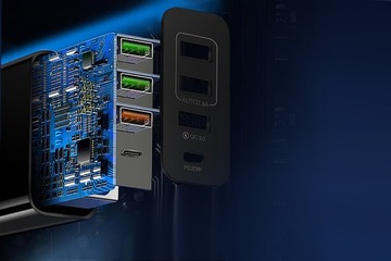 ЗАРЯДНОЕ УСТРОЙСТВО CUBUS USB 4-ПОРТОВЫЙ АДАПТЕР БЫСТРАЯ ЗАРЯДКА ПОДАЧА ЭНЕРГИИ