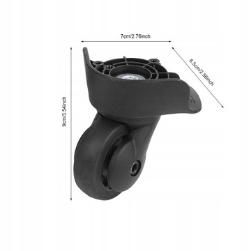 2 КОЛЕСА ДЛЯ ЧЕМОДАНА, УСТОЙЧИВЫЕ К ДАВЛЕНИЮ A03