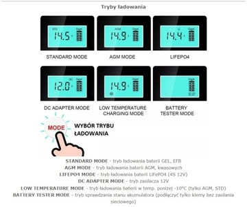 Зарядное устройство Toyama 12 В 10 А для гелевых аккумуляторов LiFePO4 9 А