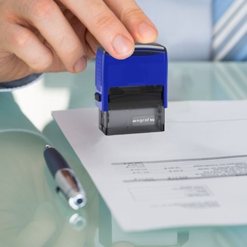 WAGRAF B2s ШТАМП ДЛЯ 4 СТРОК НАЗВАНИЯ КОМПАНИИ ОФИСНЫЙ ДИЗАЙН + ЛАСТИК