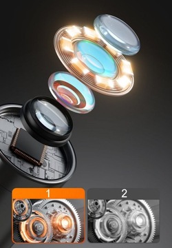 ENDOSKOP KAMERA INSPEKCYJNA RUCHOMA GŁOWICA 6mm DWA OBIEKTYWY 2m 2000mAh HD