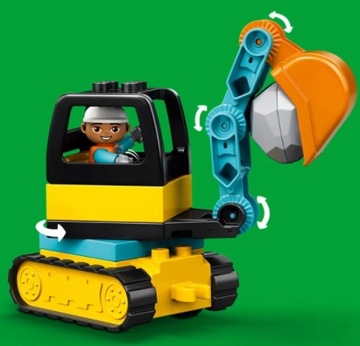 LEGO DUPLO Ciężarówka i Koparka Gąsienicowa Budowa Remont Klocki 2+