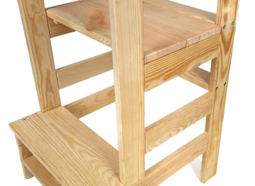 КУХОННЫЙ ПОМОЩНИК ДЛЯ ДЕТЕЙ КУХОННЫЙ ПОМОЩНИК ДЕРЕВО СОСНА ЛАКОВЫЙ ПРОДУКТ