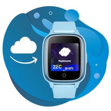 Умные часы для детей CALMEAN Touch 2 GPS 4G GAMES WATER RESISTANT синие