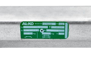 Ось AL-KO Optima без тормозов для легкого прицепа 750кг 1400мм 1710мм 4x100