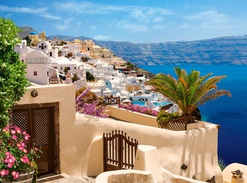 Puzzle 2000 Wyspa Santorini Grecja - Castor 9+