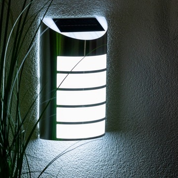 Lampa SOLARNA LED ŚCIENNA ELEWACYJNA OGRODOWA Kinkiet NATYNKOWY ZEWNĘTRZNY