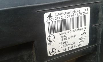 Фонарь передний левый Mercedes W169 08-12 по запчастям