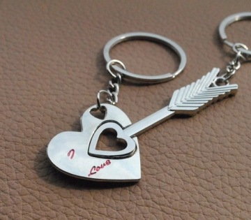 Брелки для влюбленных Love I Love Heart набор из 2-х символов
