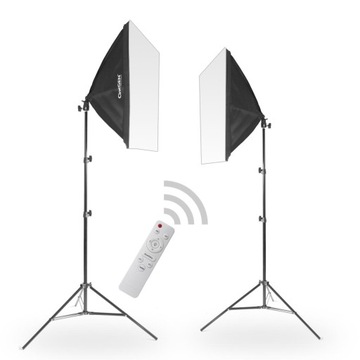 2 lampy do zdjęć sterowanie PILOT 2x 300W LED