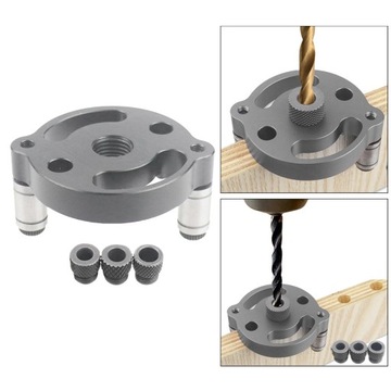 Комплект самоцентрирующихся держателей дюбелей, серая направляющая для сверления