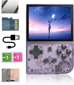 RG35XX 64GB PRZENOŚNA KONSOLA DO GIER 5474 KLASYCZNE GRY 3.5'' EKRAN IPS