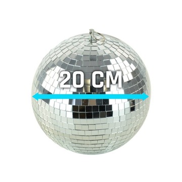 Декоративный зеркальный шар для дискотеки 20см с приводом Firefog