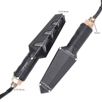 4x Uniwersalne Motocyklowe Kierunkowskazy LED Bursztynowe Strzałki Migacze