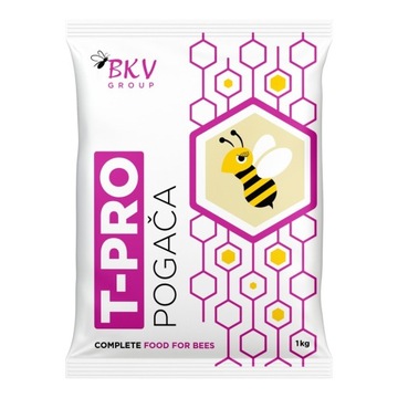 Pokarm dla pszczół z tymolem i witaminami, na warrozę - 1kg - BKV T-Pro