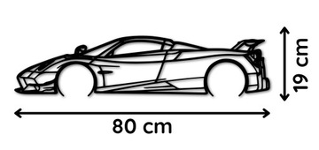 КАРТИНЫ ДЛЯ ГОСТИНОЙ АВТОМОБИЛЬ Pagani Huayra АЖУРНАЯ КАРТИНА ДЛЯ СТЕНЫ ГОСТИНОЙ 80см