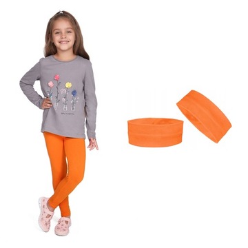 ZESTAW LEGGINSY + OPASKA NA GŁOWĘ BAWEŁNA 128
