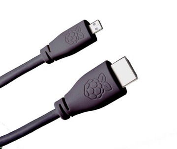 Czarny kabel HDMI- microHDMI 2 m do Raspberry Pi