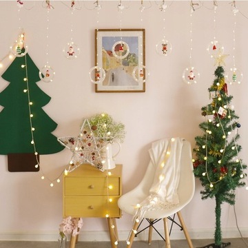 СУПЕР СВЕТОДИОДНЫЕ ПРОВОДНЫЕ ЛАМПЫ СВЕТОДИОДНЫЕ ЗАНАВЕСЫ USB SANTA
