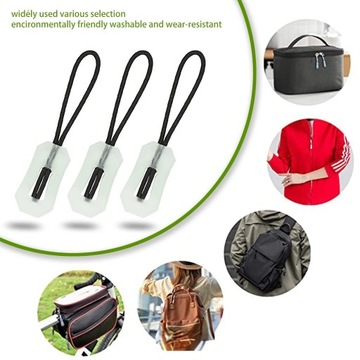 zipper cord pull tab Glow-in-the-dark function