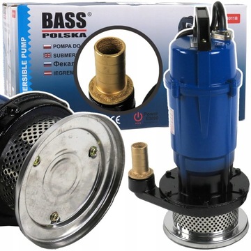 POMPA DO BRUDNEJ I CZYSTEJ WODY 1000W ŻELIWNA SITO ZATAPIALNA BASS POLSKA
