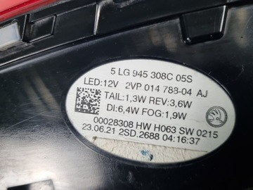 SKODA ENYAQ 5LA SVĚTLO ZADNÍ LEVÝ 5LA945308C