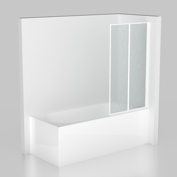 Шторка для ванны 80см белая