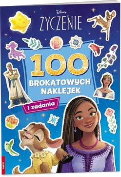 Disney Życzenie 100 Brokatowych naklejek (E)