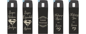 KUBEK TERMICZNY TERMOS NA KAWĘ HERBATĘ DO SAMOCHODU 440 ml PREZENT GRAWER