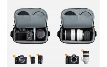 Torba Fotograficzna na Aparat Kamerę K&F Concept Na ramię Granatowa
