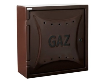 SZAFKA SKRZYNKA GAZOWA G63 60 x 60 x 25 BRĄZOWA