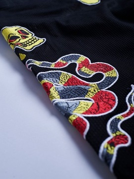 Manto gi kimono bjj jiu-jitsu coral black a1