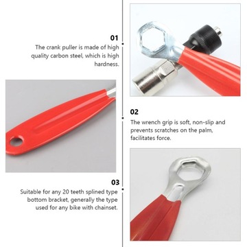 Съёмник шатунного рычага велосипеда. Ключ для разборки кривошипно-шатунного механизма.