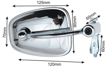 ХРОМИРОВАННЫЕ ЗЕРКАЛА НА РУЛЕ, МОТОР МЕТАЛЛ