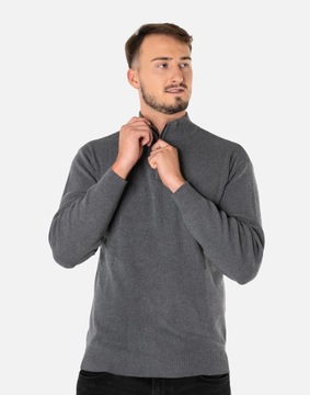 Duży Sweter Męski Półgolf Rozsuwany Golf 190-3 5XL