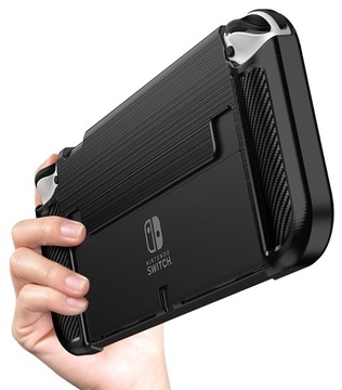 Усиленный корпус для NS Nintendo Switch OLED 7.0 Carbon Black