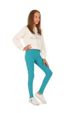 Леггинсы УТЕПЛЕННЫЕ, классические леггинсы - 164 БИРЮЗОВЫЙ