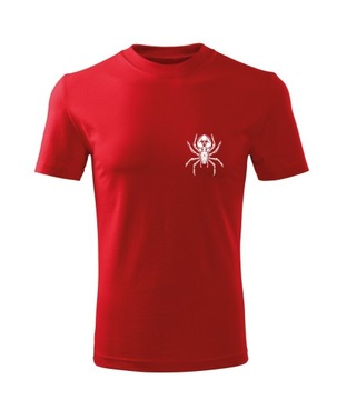 Koszulka T-shirt męska D380P BIOHAZARD PAJĄK TARANTULA czerwona rozm XS