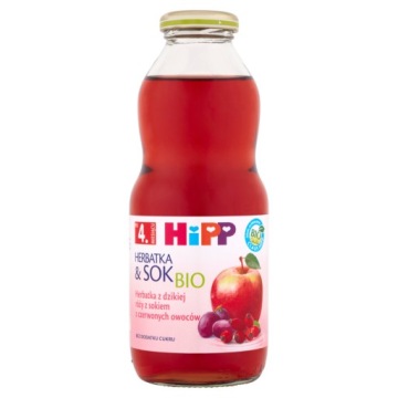 HIPP Біо від поколінь Чай & Сік чай з дикої троянди з соком з черв.