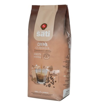 Sati Crema 1kg Kawa Ziarnista 100% Arabica