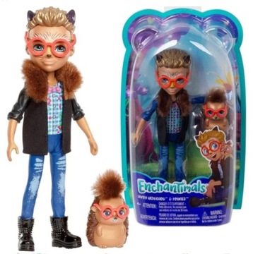 ENCHANTIMALS LALKA HIXBY + FIGURKA JEŻYK POINTER