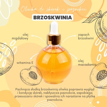 Isabellenails Oliwka do skórek i paznokci manicure odżywka Brzoskwinia 75ml