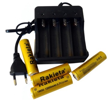 Ładowarka szybka +4aku li-Jo 12000mAh 18650 3,7V