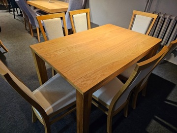 STÓŁ 140 cm TYP 42 DEKORT + krzesła Lagos Bukowski 6 szt Drewno Dąb