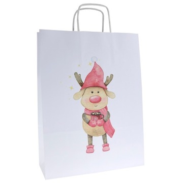 Torebka na prezent Renifer 24x10x32cm świąteczna torba Boże Narodzenie