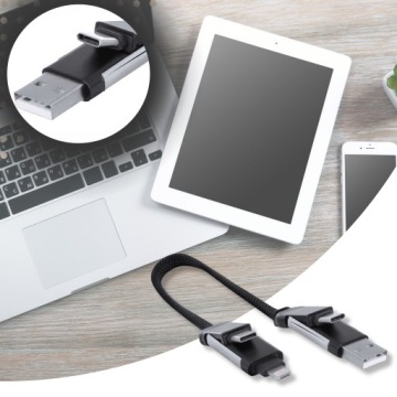 Кабель USB C MicroUSB USB LIGHTNING Адаптер для iPhone короткий 6 в 1