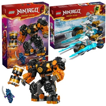 LEGO Ninjago Robot żywiołu ziemi Cole'a 71806 + Lodowy Motocykl Zane’a