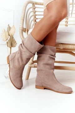 ЗАМШЕВЫЕ БОТИНКИ MACIEJKA, БЕЖЕВЫЕ 05057-04 41